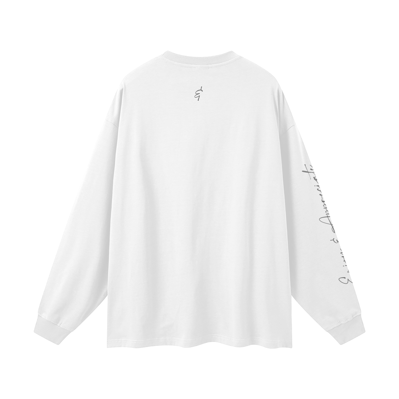 Overdimensjonert langermet unisex T-skjorte