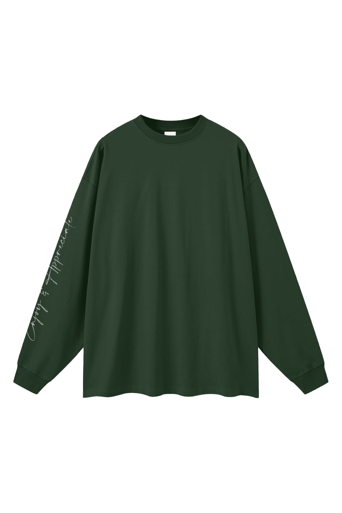 Overdimensjonert langermet unisex T-skjorte