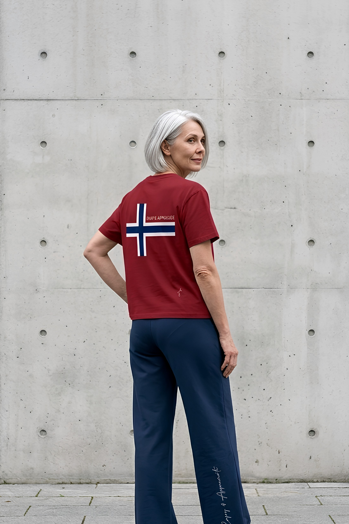 Norwegian Unisex Quick-Dry T-Shirt in red by Lilliroa, image 2