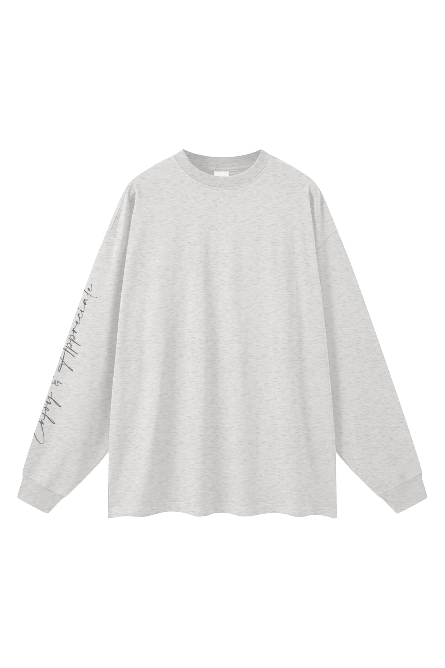 Overdimensjonert langermet unisex T-skjorte