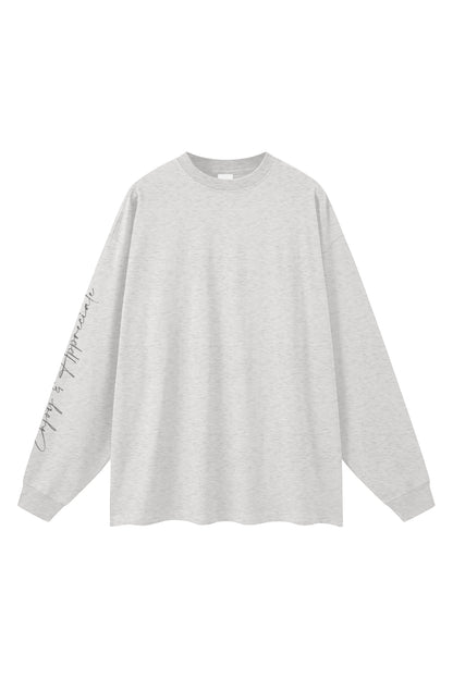 Overdimensjonert langermet unisex T-skjorte