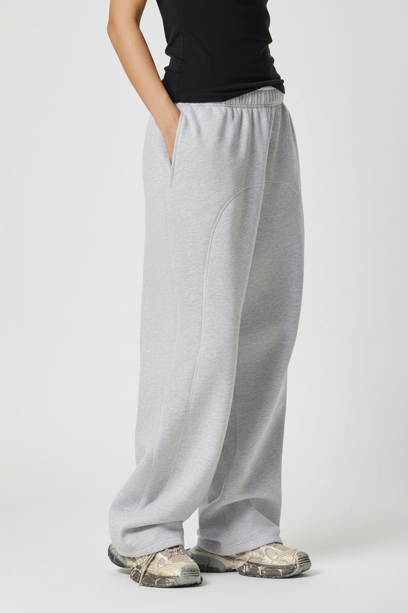 Fleece Sweatpants With Contrast Stitching