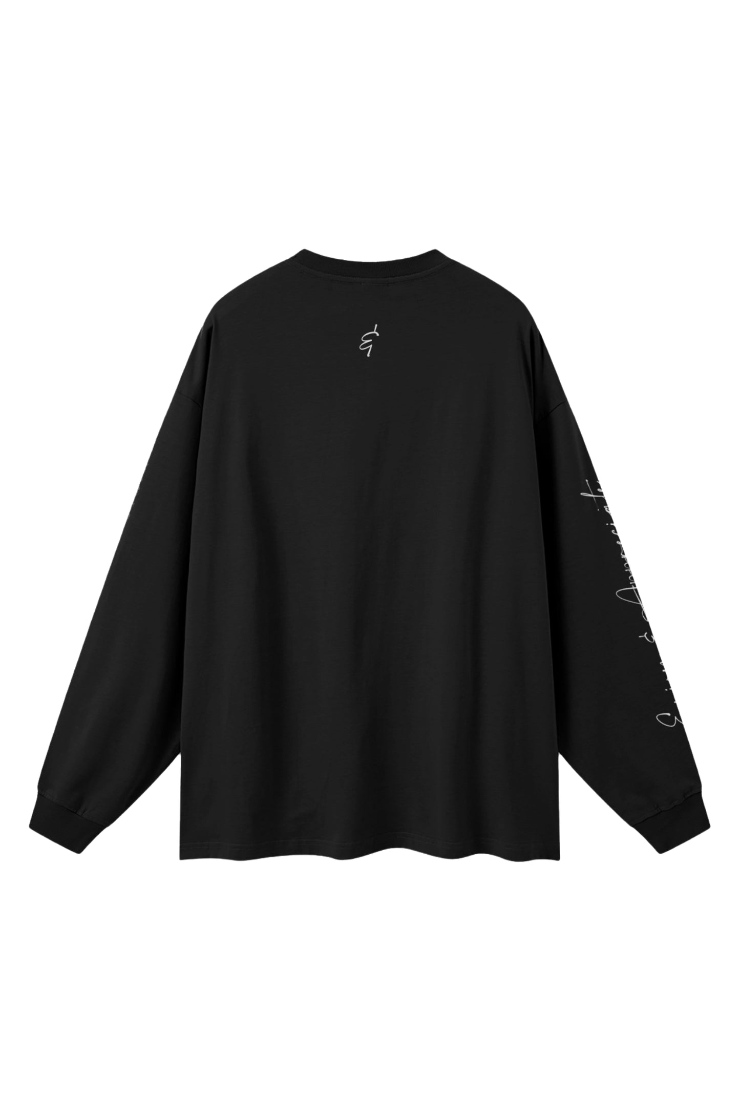Overdimensjonert langermet unisex T-skjorte