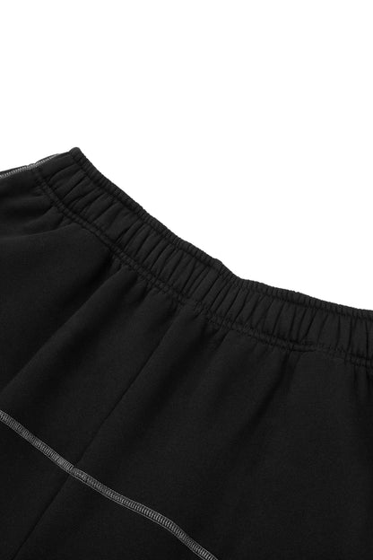 Fleece Sweatpants With Contrast Stitching