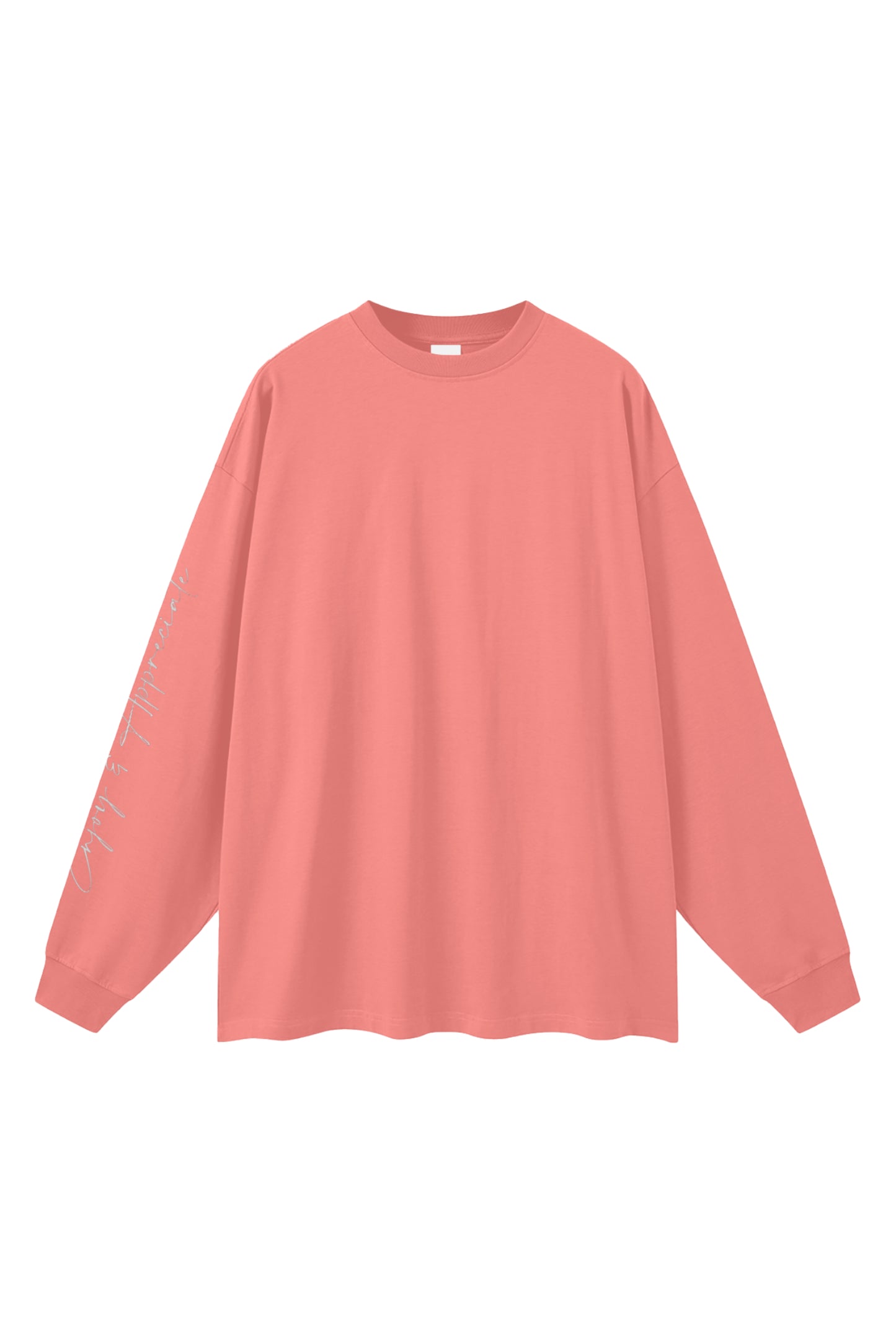 Overdimensjonert langermet unisex T-skjorte