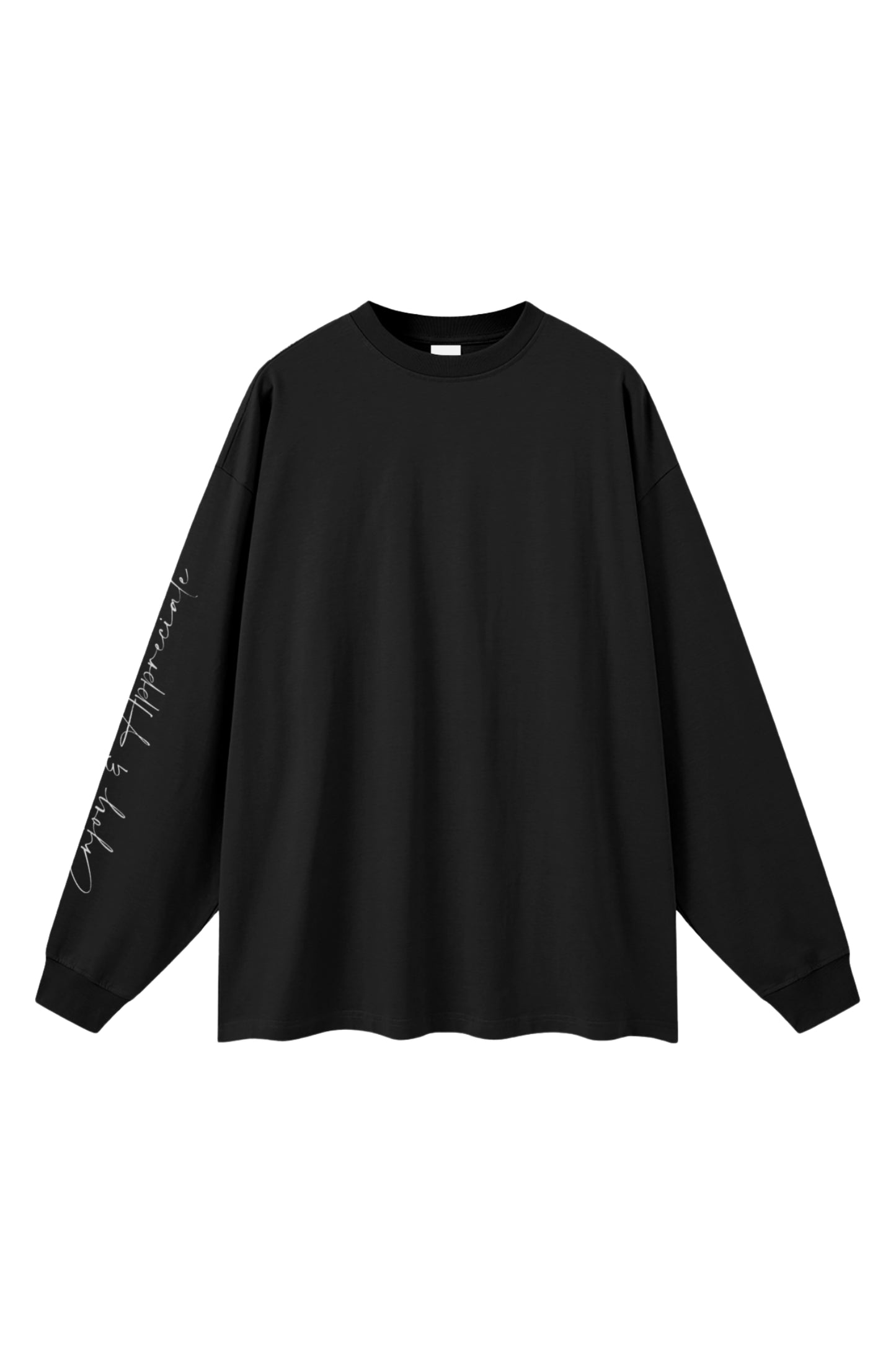Overdimensjonert langermet unisex T-skjorte