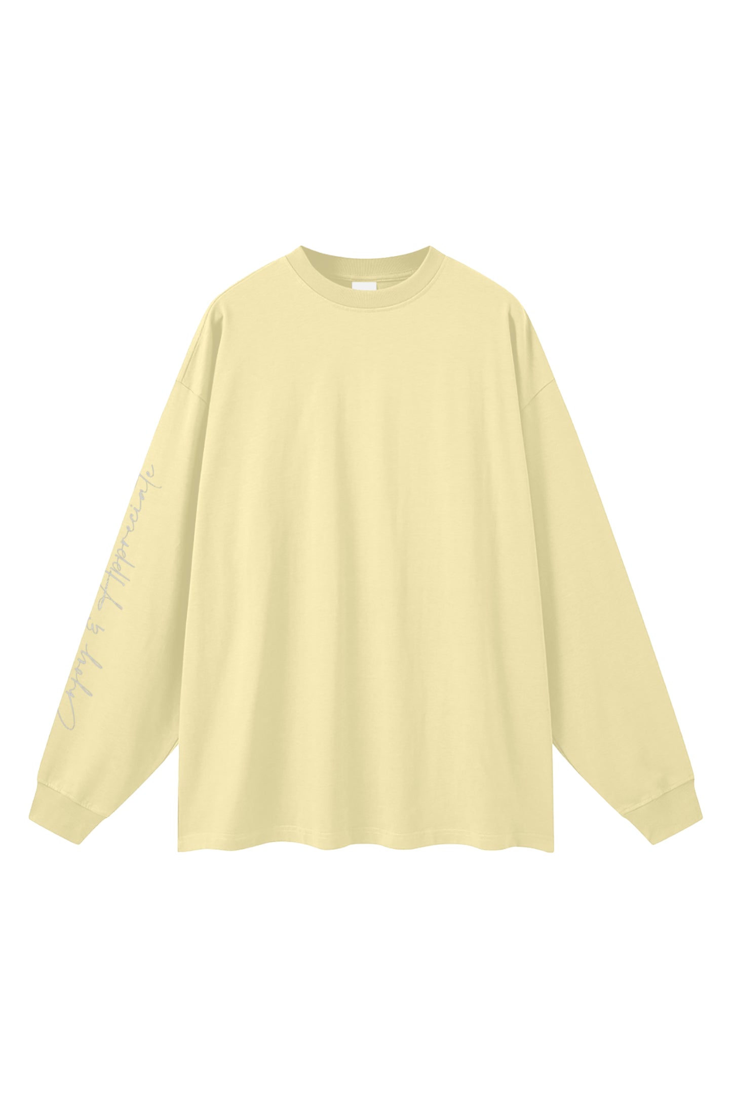 Overdimensjonert langermet unisex T-skjorte