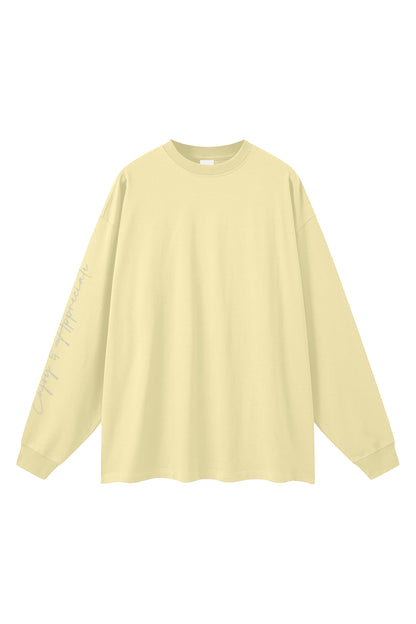Overdimensjonert langermet unisex T-skjorte