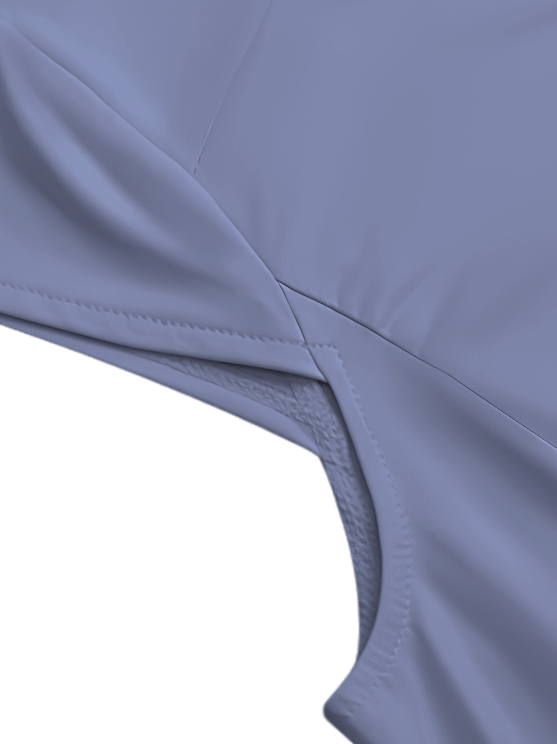Close-up of a light blue cap sleeve top on a white background