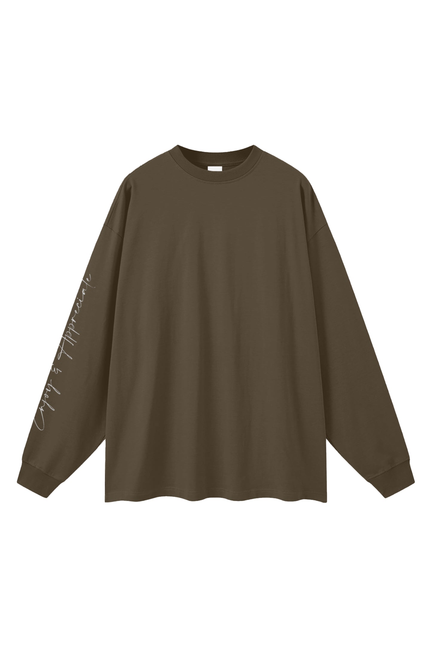 Overdimensjonert langermet unisex T-skjorte