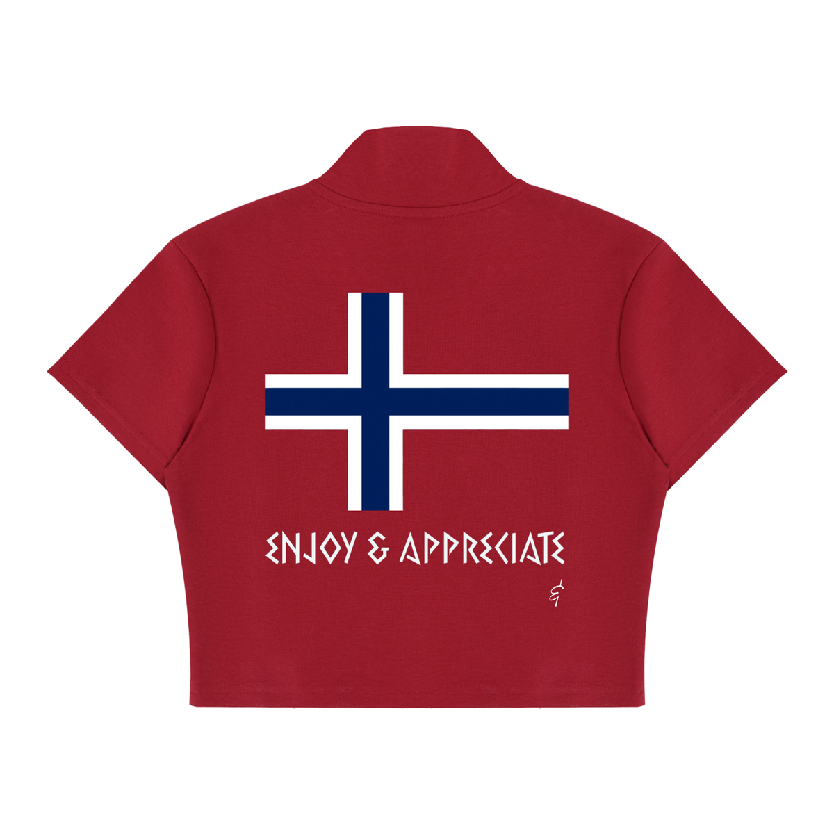 Norway Edition Zip Top in red by Lilliroa, image 2