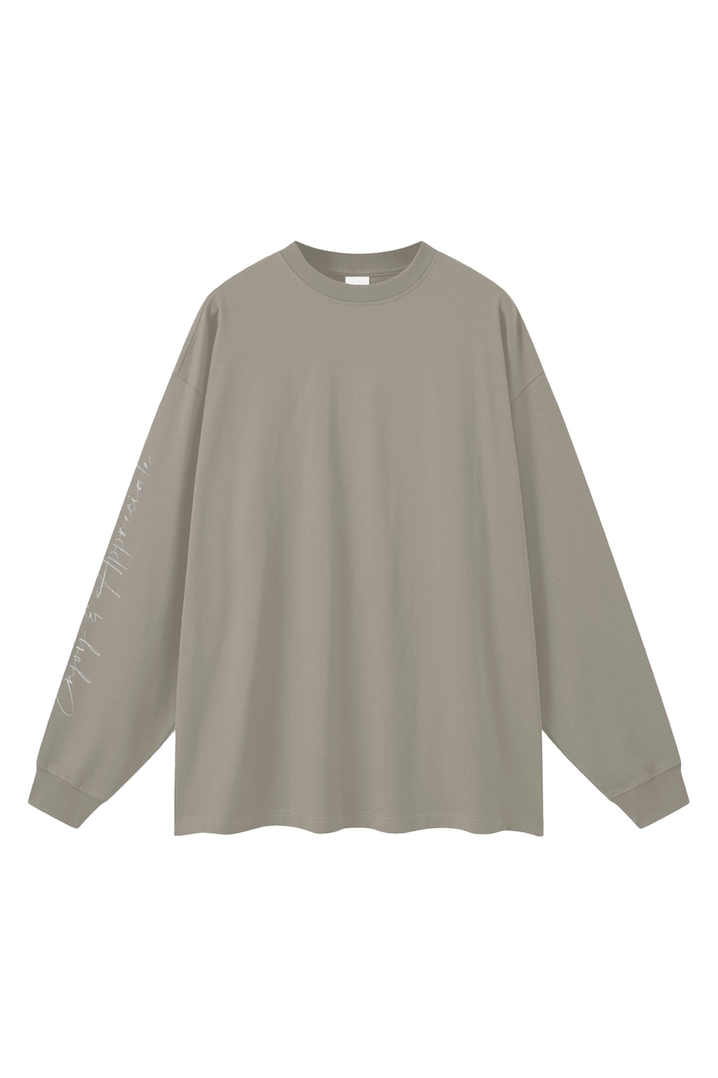 Overdimensjonert langermet unisex T-skjorte