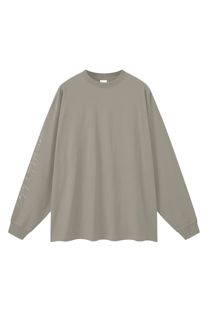 Overdimensjonert langermet unisex T-skjorte