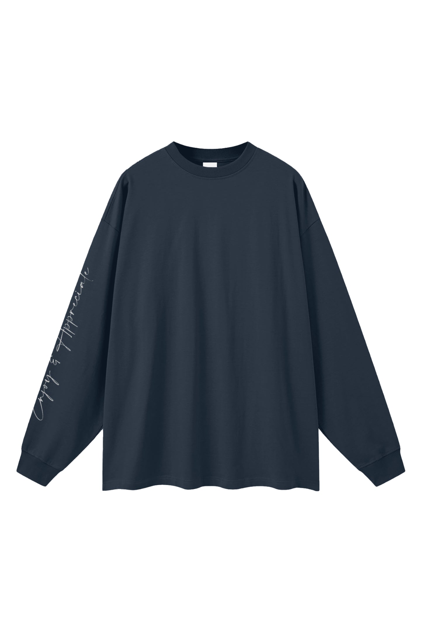 Overdimensjonert langermet unisex T-skjorte