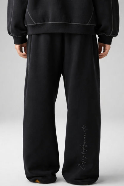 Fleece Sweatpants With Contrast Stitching