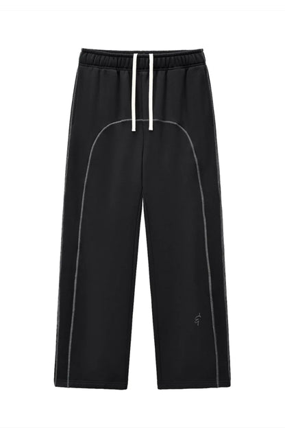 Fleece Sweatpants With Contrast Stitching