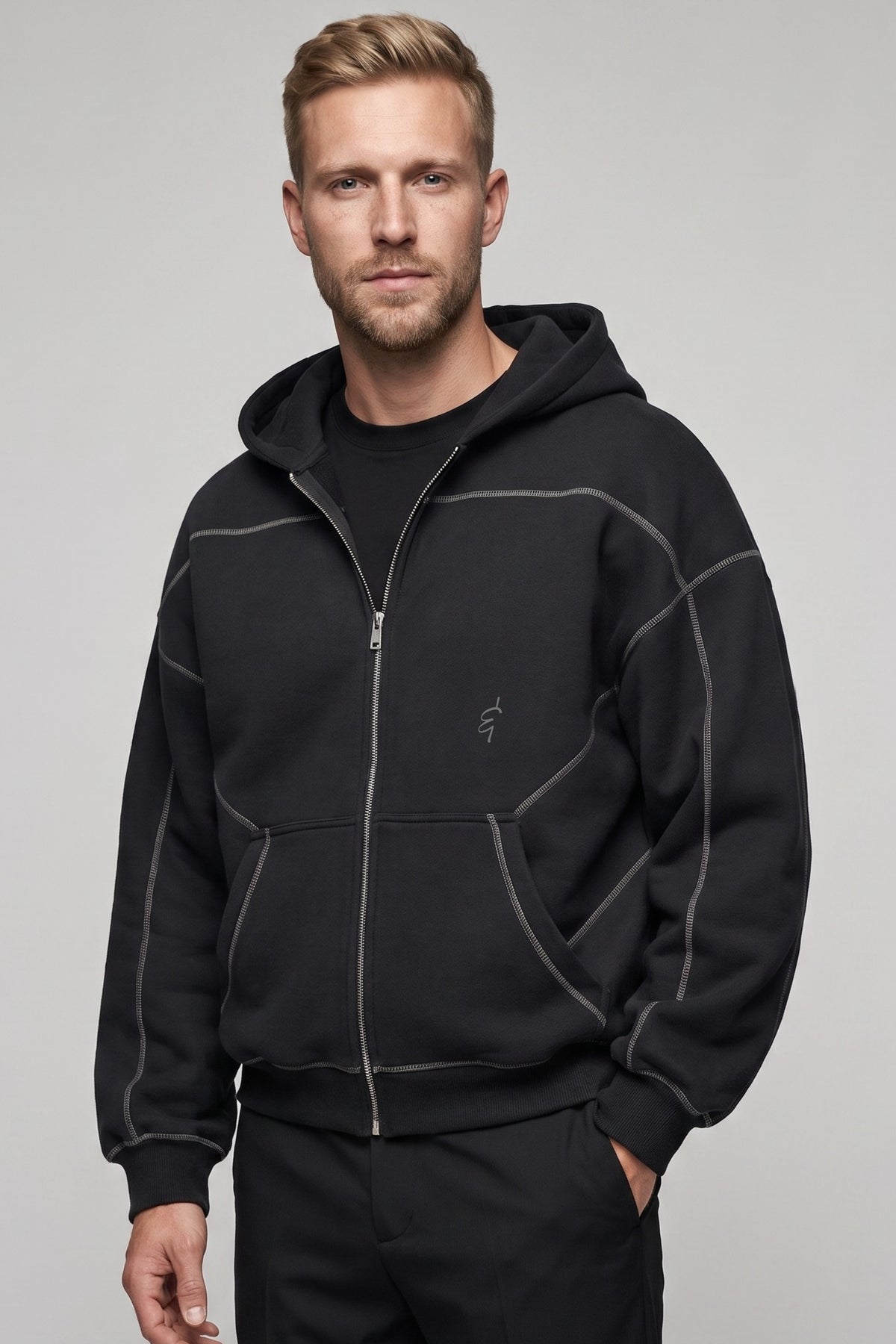 Fleece Zip Hoodie by Lilliroa, image 1