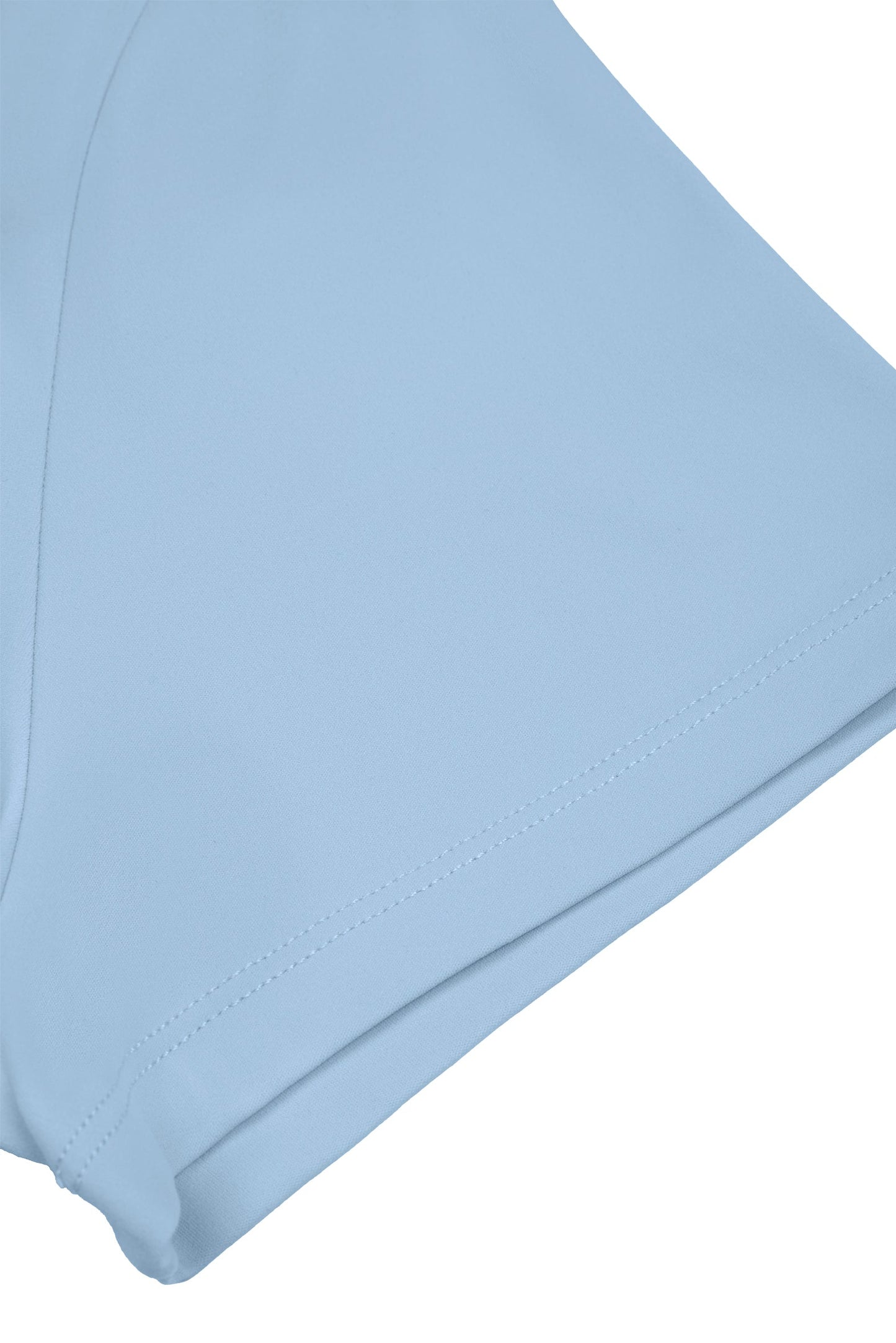 Light blue fabric on a white background