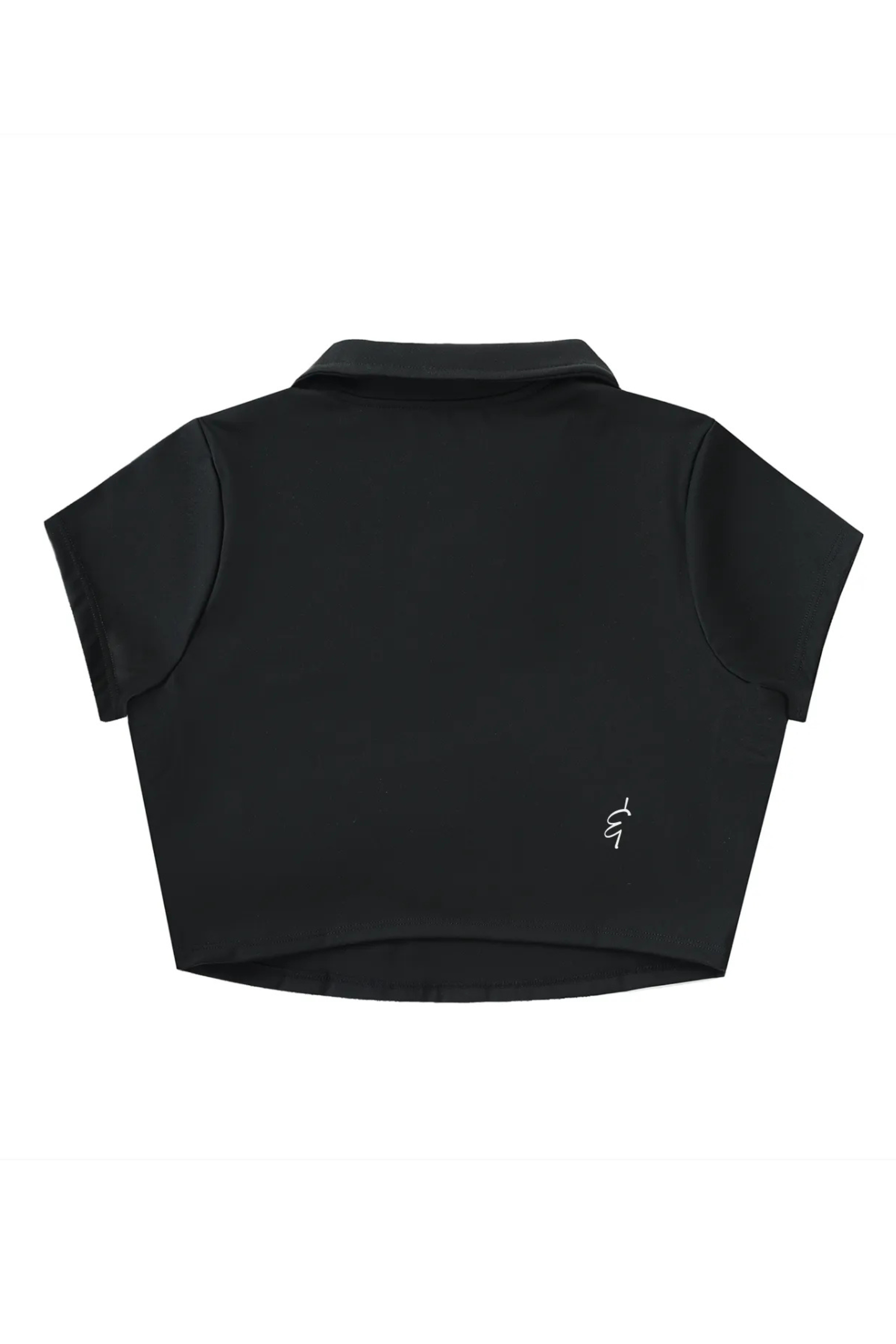 Black sleeveless top on a white background