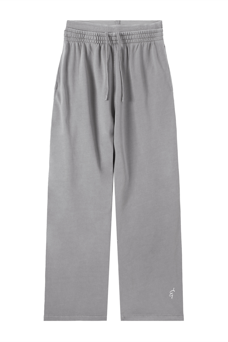 Gray sweatpants with 'TWIS TED' text on a white background