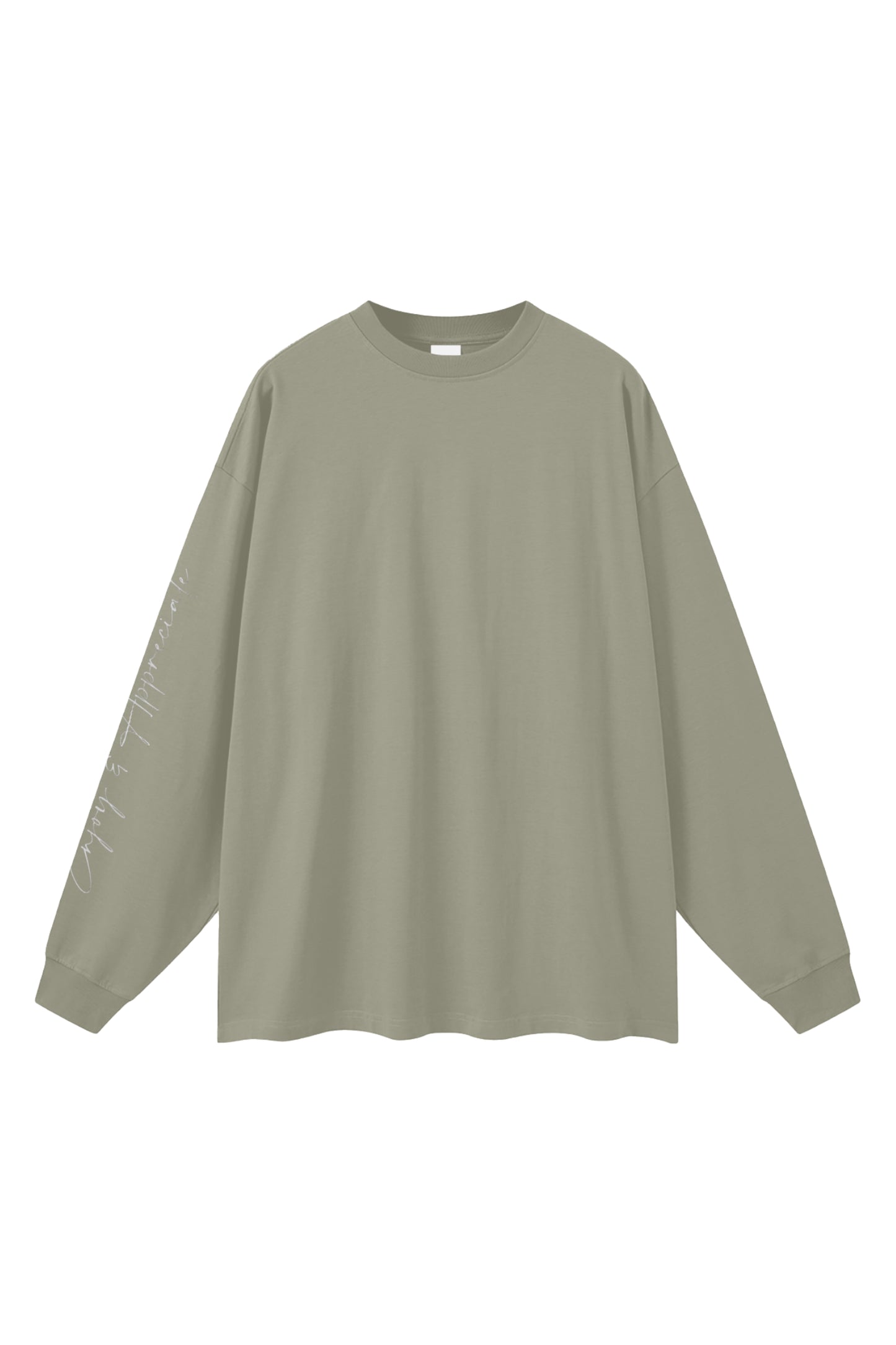 Overdimensjonert langermet unisex T-skjorte