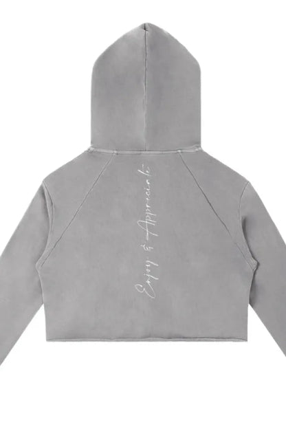 Gray hoodie on a white background