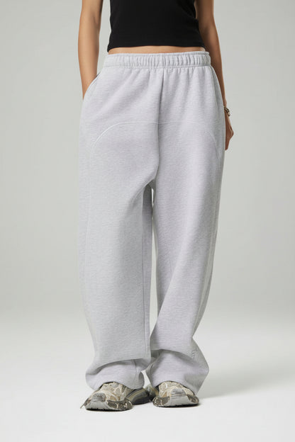 Fleece Sweatpants With Contrast Stitching