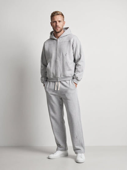 Fleece Sweatpants With Contrast Stitching