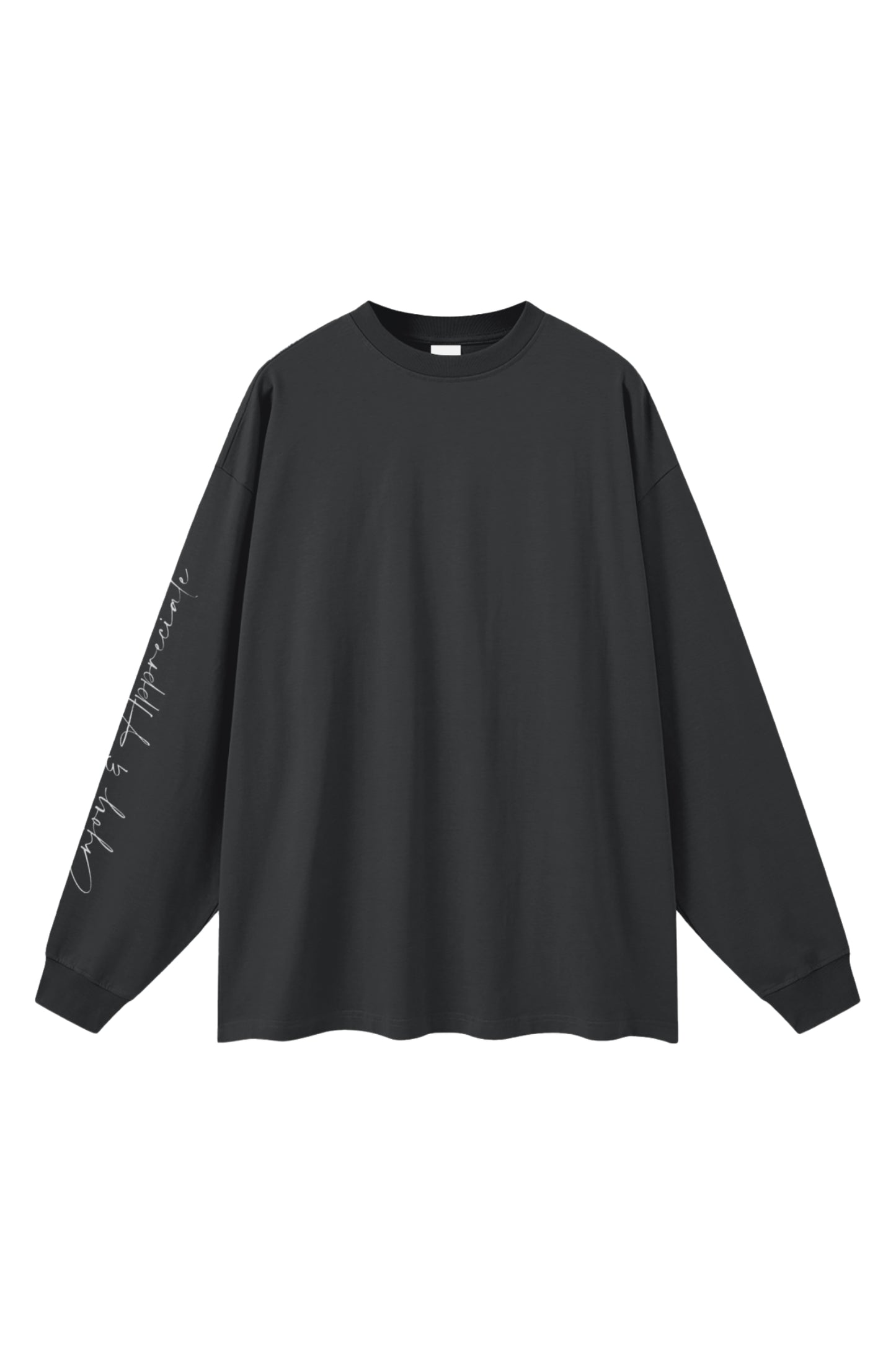 Overdimensjonert langermet unisex T-skjorte