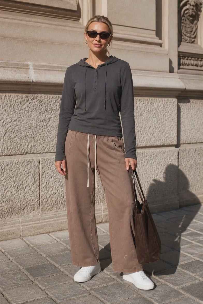 Slim Half-Button Hoodie by Lilliroa, product video