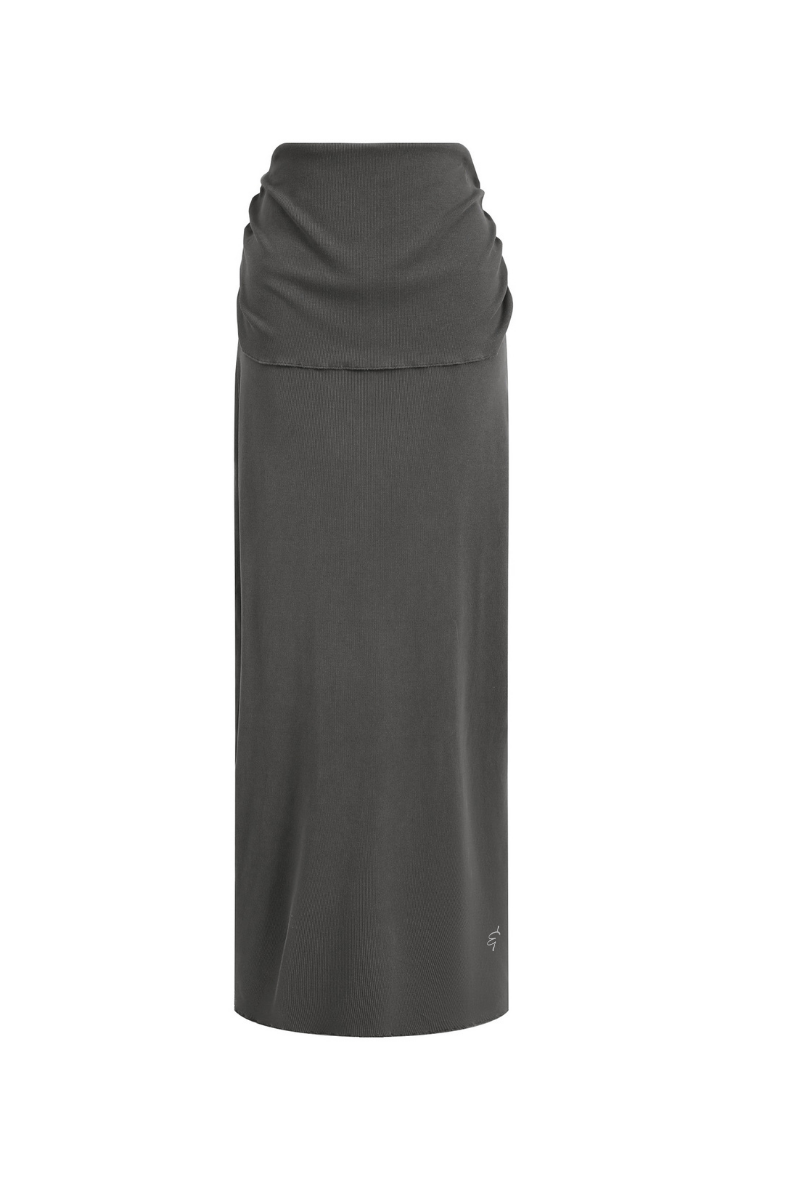 Black dark grey skirt on a white background